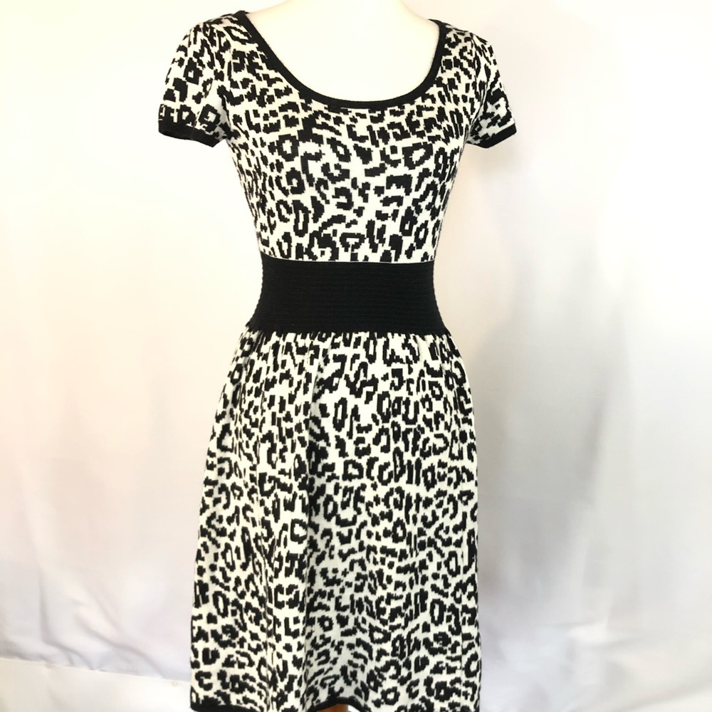 Anthropologie Just Taylor Womens Leopard Dress